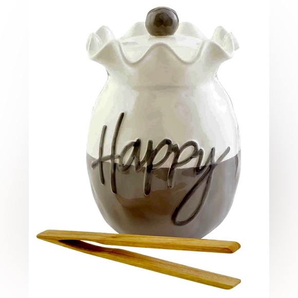 NWT Mud Pie Happy Cookie Jar - Picture 2 of 5